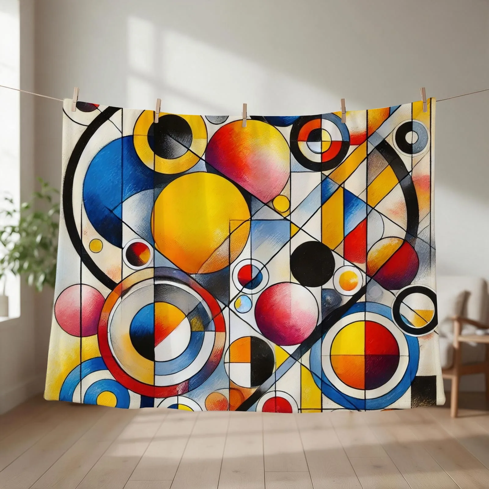 Wassily Kandinsky Circles Composition Throw Blanket sofa bed Picnic Winter beds Single Blankets