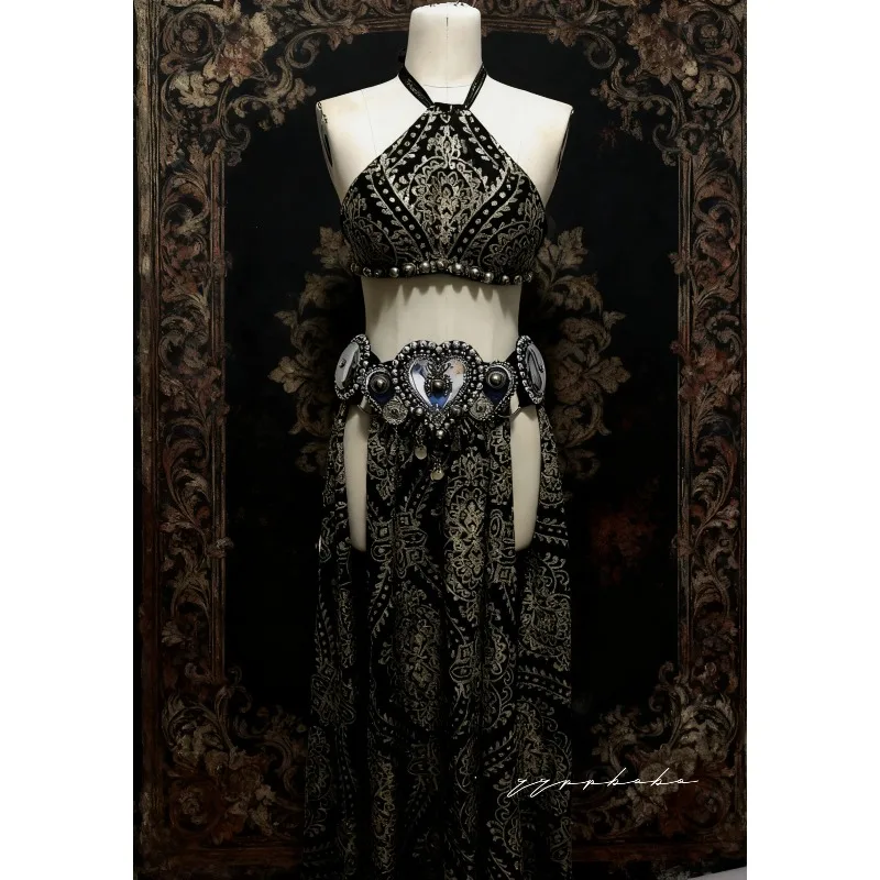 Индивидуальный пошив костюма для танца живота в стиле Fusion Tribal, аналогичный костюму Алисы для выступлений.