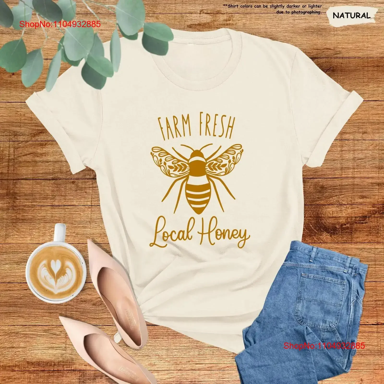 مزرعة العسل المحلي الطازج تي شيرت النحال المزارعين MarkeT للمزارع دعم الحياة الطبيعة عاشق خمر غسلها لينة #1