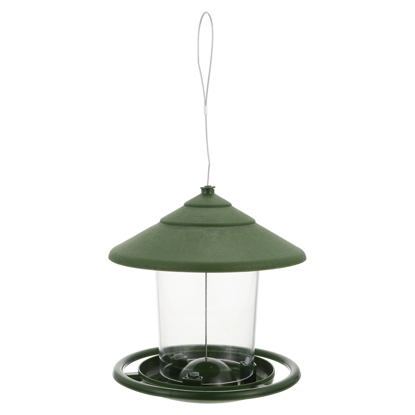 

1pc Plastic Bird Feeder Durable Simple Design Easy Install Excellent Material Compact Size Outdoor Accessories Feeding Facility