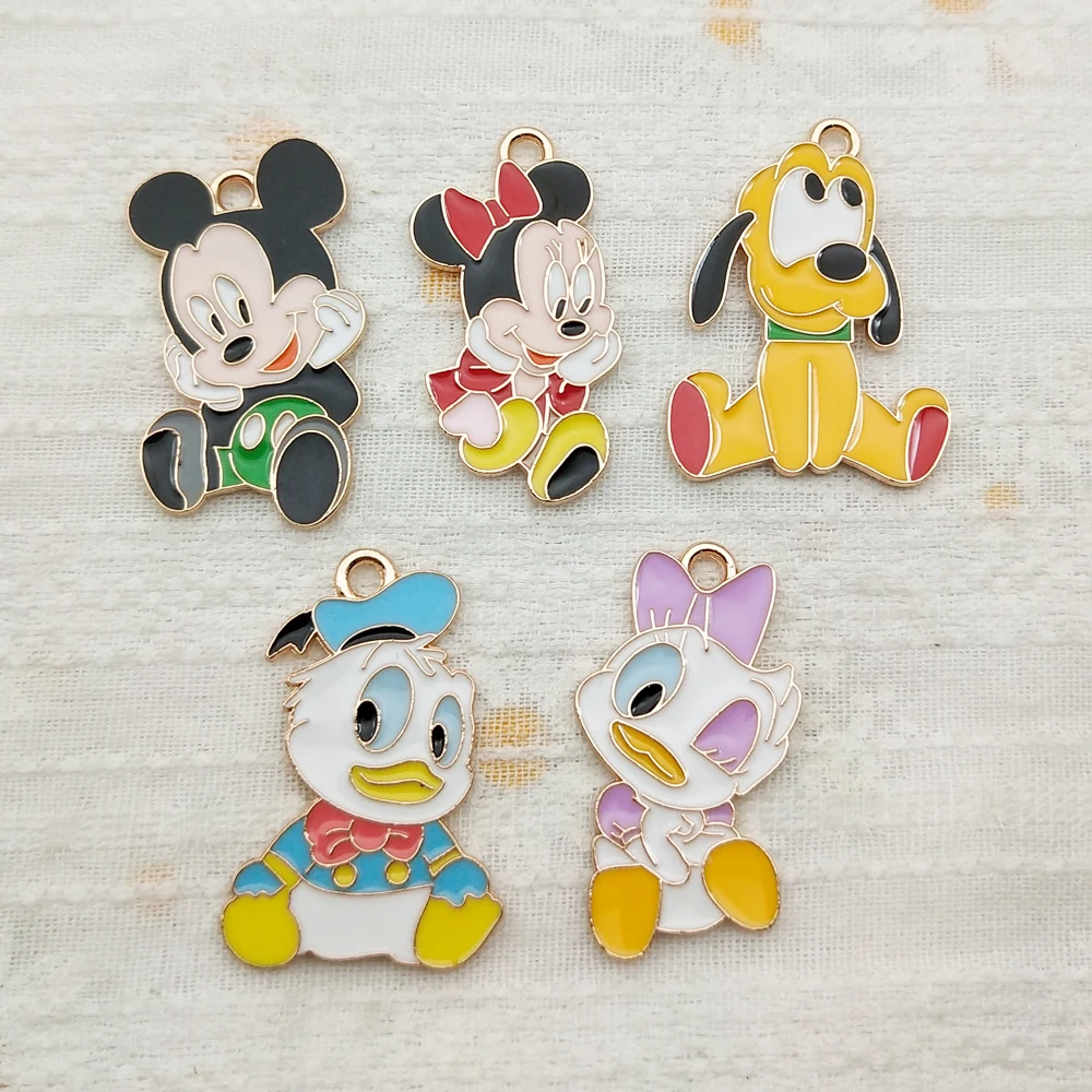 10 قطعة سحر الكرتون لصنع المجوهرات المينا القرط الهاتف المفاتيح سوار قلادة Diy بها بنفسك اكسسوارات سبيكة معدنية مطلية بالذهب #6