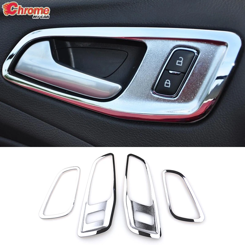 

For Ford Escape Kuga 2013 2014 2015 2016 2017 2018 2019 Chrome Interior Door Handle Catch Cover Trim Decoration Molding Garnish