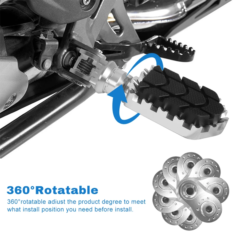 Reposapiés para BMW R1200GS, R1250GS, R1200, R1250 GS, LC, ADV, 2013-2023, S1000XR, F750GS, F850GS, Adventure