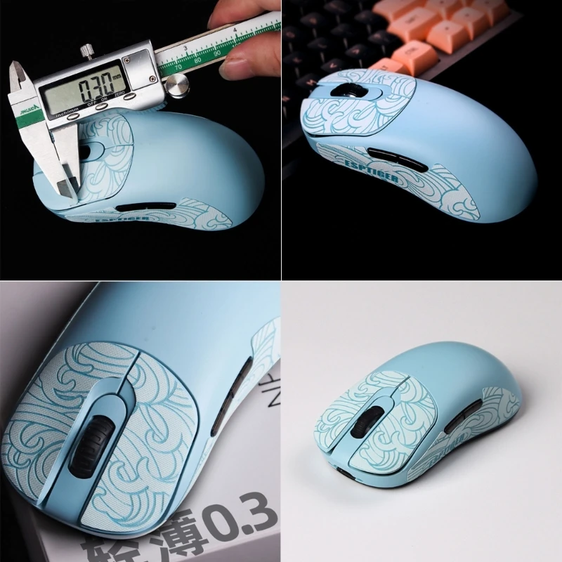 Esports Mouse Skin Grip Tape Mouse Skate Side Sticker for VAXEE NP-01S NP-01 Mouse Moisture Wicking Easy to Use