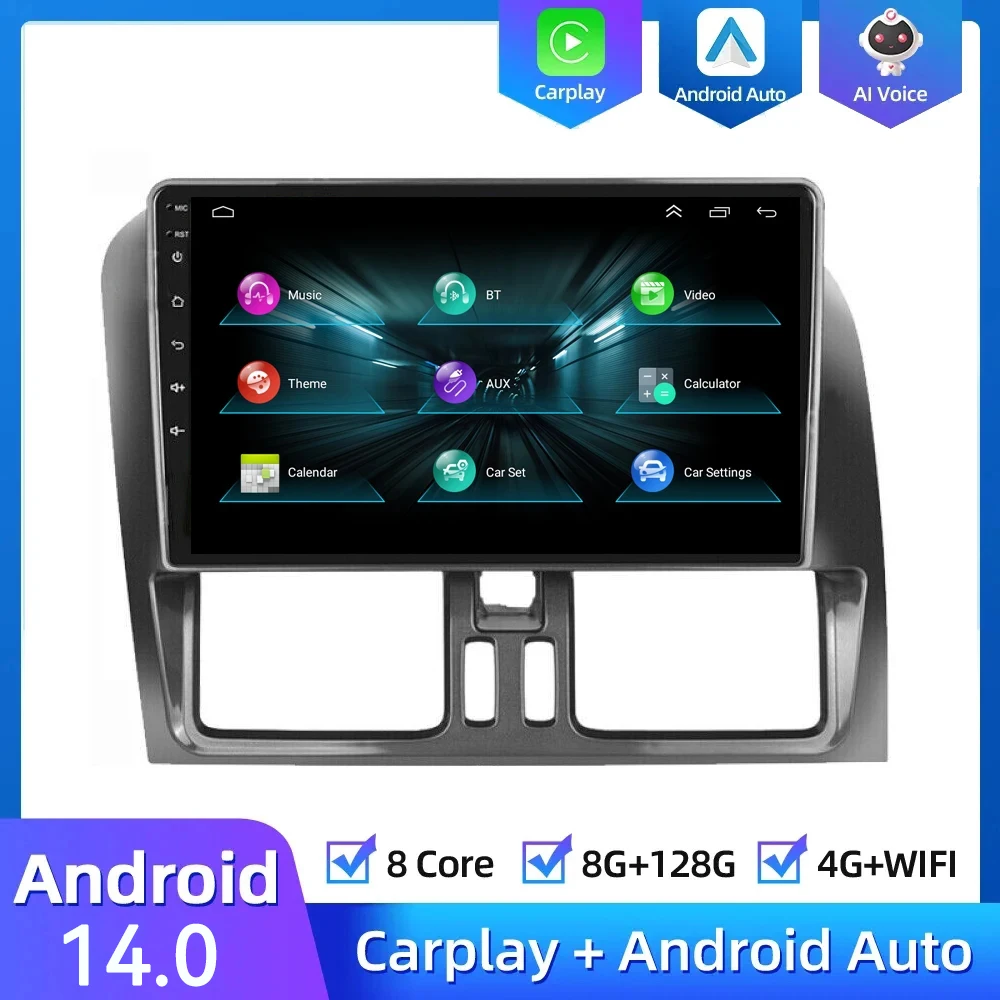 

Android 14 Car Radio Multimedia Carplay For Volvo XC60 que 1 2008 2009 2010 2011 2012 2013 4G Wifi GPS DSP DVD Autoradio Stereo