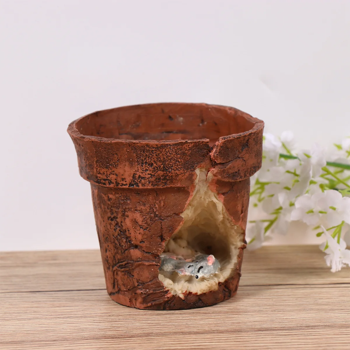 

1Pcs Resin Flowerpot Miniature Lifelike Animal Succulent Pot Creative Bonsai Storage Container Home Garden Balcony Decoration