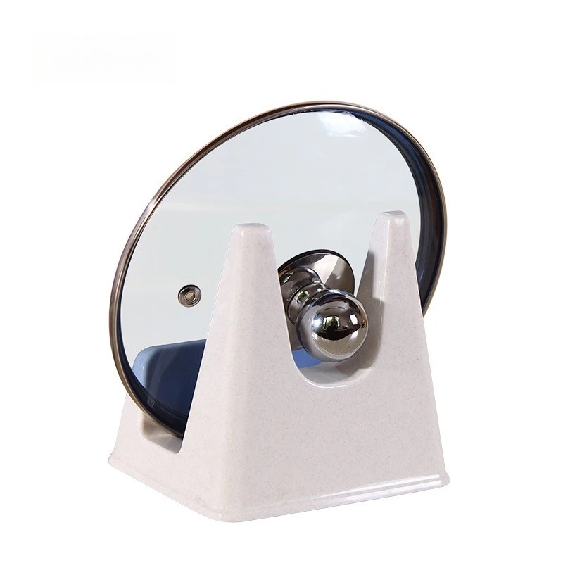 プラスチック製鍋蓋まな板兼用ラックカバーラック、穴あけ不要、多機能家庭用キッチン鍋蓋置き棚