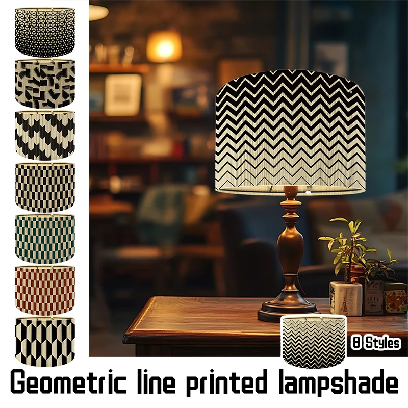 Geometric Line Japanese Style Lamp Shade Bamboo Light Cover Bar Cafe Homestay Decor Wall Lamp Lampshade Art Chandelier Lampshade