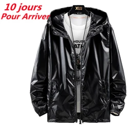 NEW Men's Jacket Full Reflective Elongated Slim Jacket Autumn Winter Hip Hop Shiny Windbreaker Man Reflect Light Casual Coat HOT