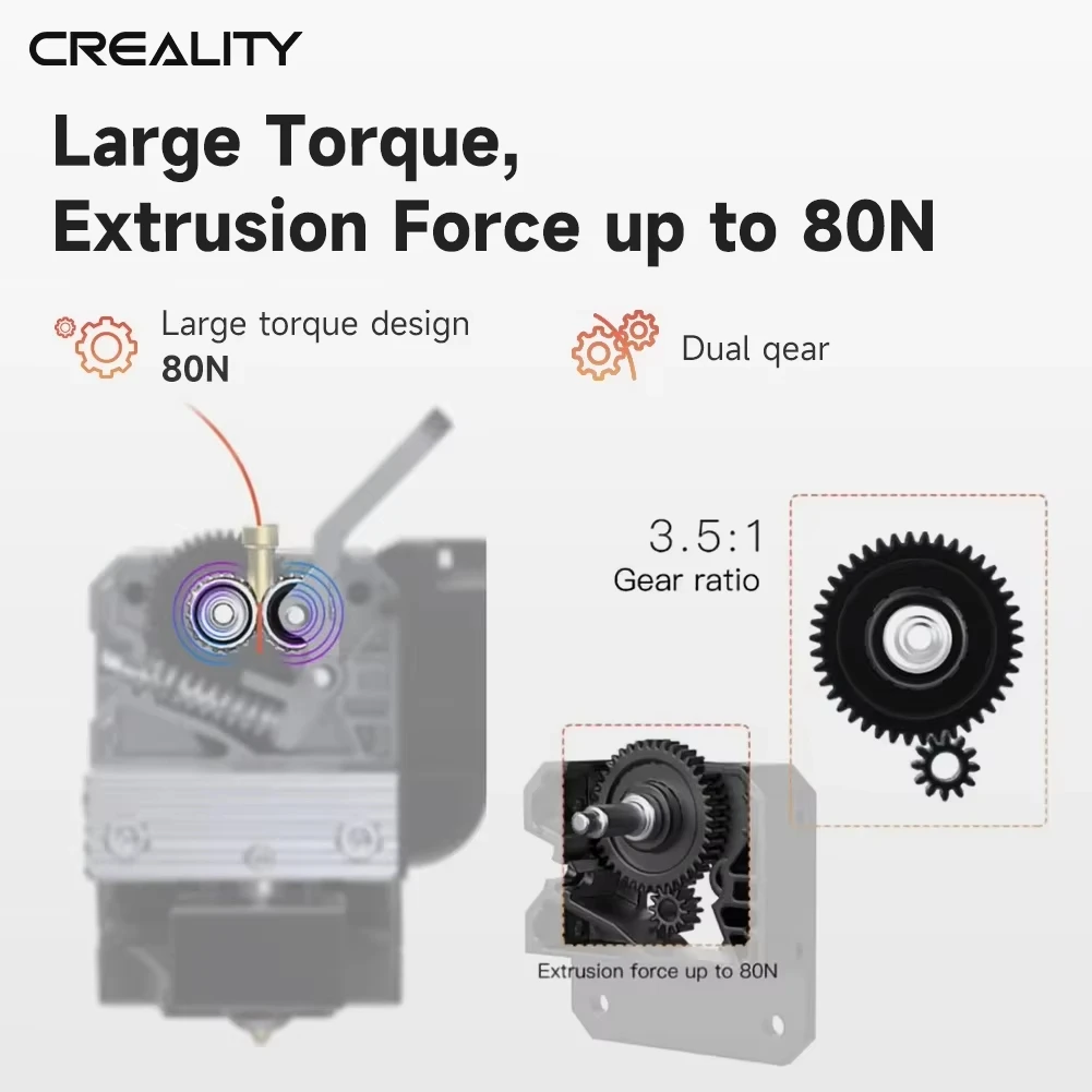 Creality Sprite Extruder 260 ℃ stampa ad alta temperatura Dual Gear Design per Ender-3 S1 parti originali della stampante 3D