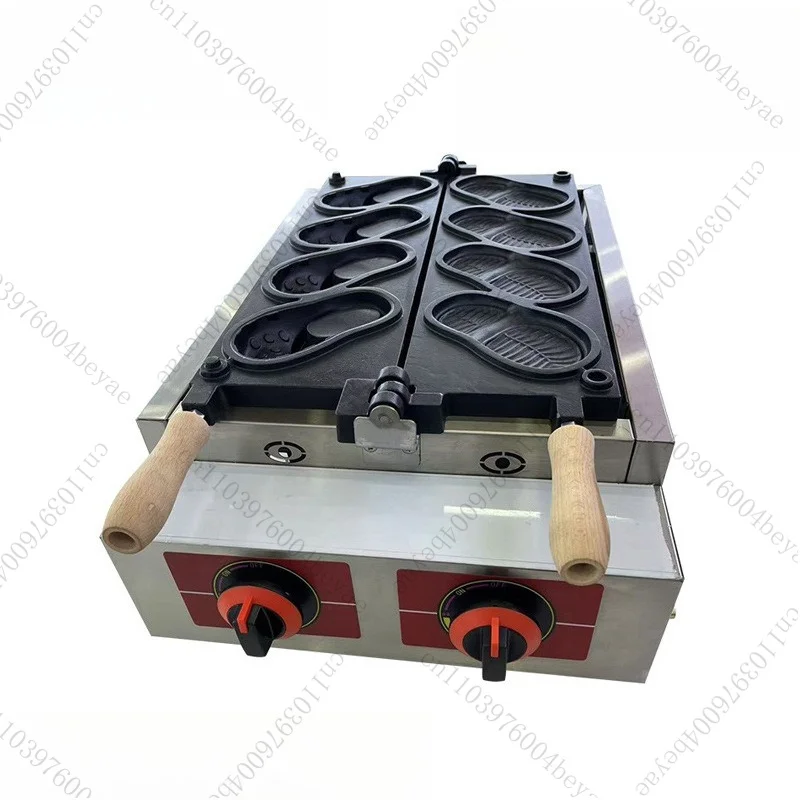 Shoe Shaped Waffle Baker Maker Non-stick Hole Shoes Bread Cake Making Machine Stainless Steel Household