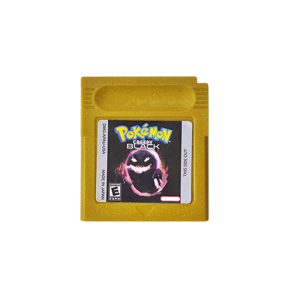Pokemon Creepy Black GBC-Spielkassette 16-Bit-Videospielkonsolenkarte Englische Sprache für GBC/GBA