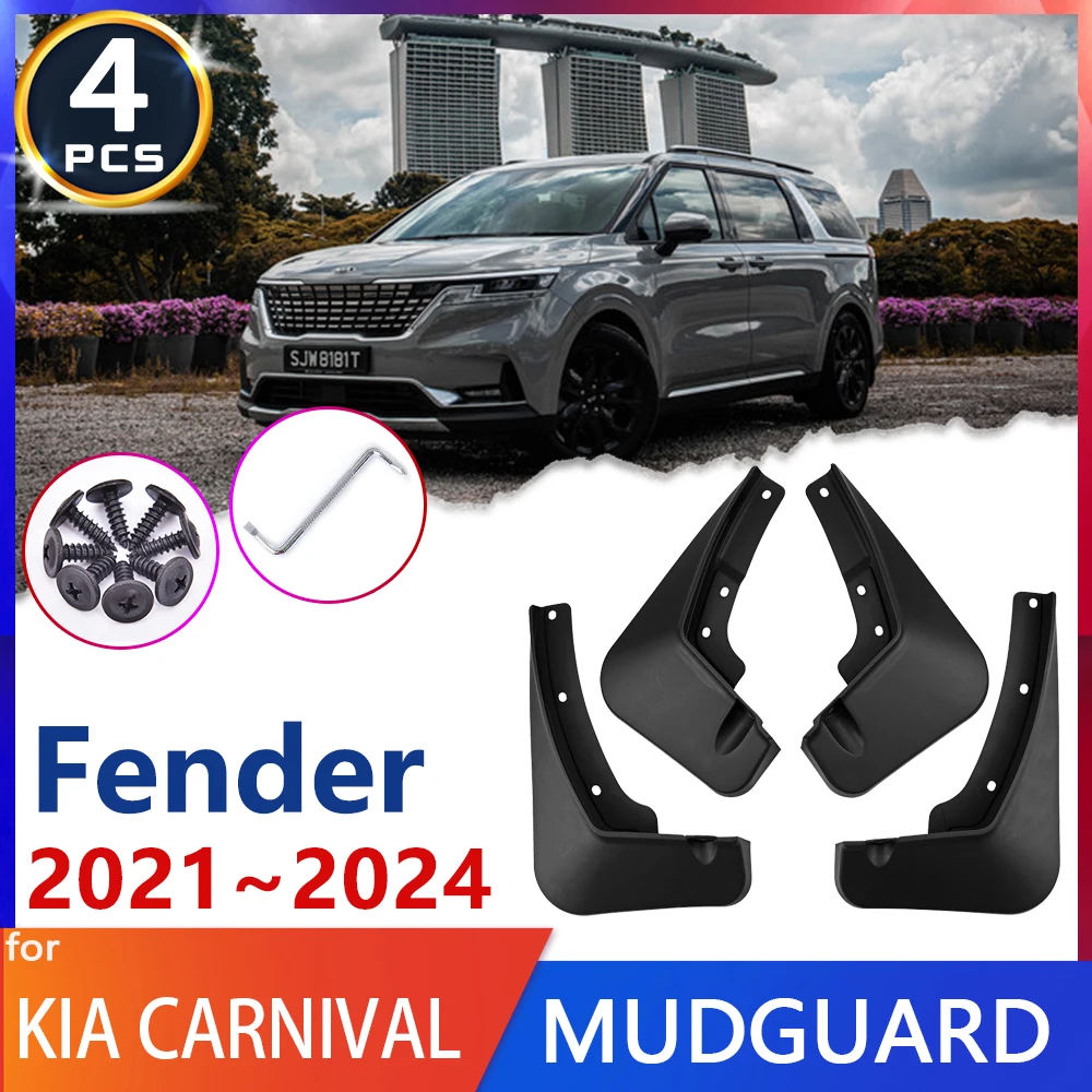 

For Kia Carnival Grand KA4 MK4 2021~2024 2022 2023 Car Fender Mud Flap Mudflaps Mudguards Splash Guards Flaps Car Stickers Auto