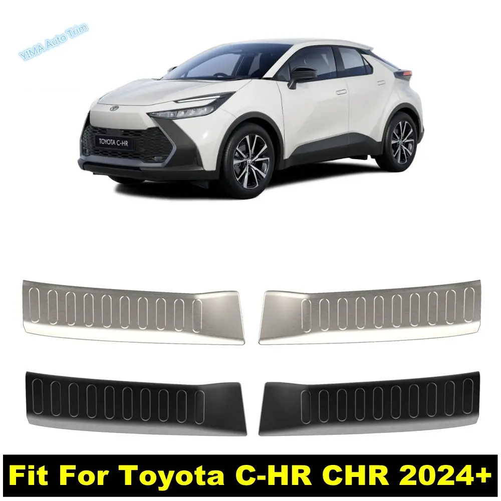 

Stainless Steel Car Rear Trunk Door Sill Guards Scuff Plate Panel Protector Cover Trim Accessories For Toyota C-HR CHR 2024 2025