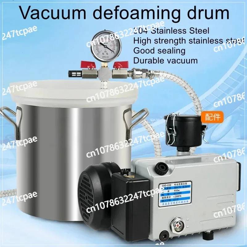 Vacuum pump mold turning machine industrial drops of silica gel defoaming epoxy resin experimental equipment