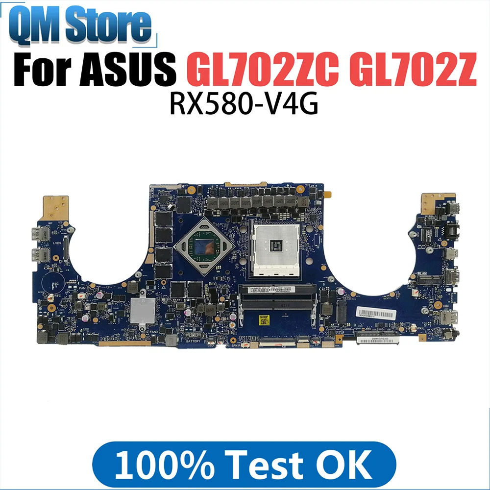 GL702Z Notebook Mainboard For ASUS ROG Strix GL702ZC GL702Z Laptop Motherboard RX580 Systemboard