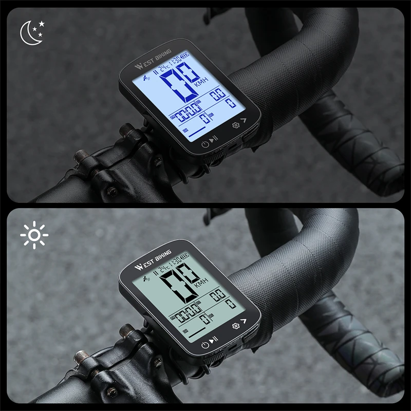 WEST BIKING Bicycle GPS Computer IPX7 Waterproof Automatic Backlight Speedometer Type-C Rechargeable Wireless Digital Odometer image 4