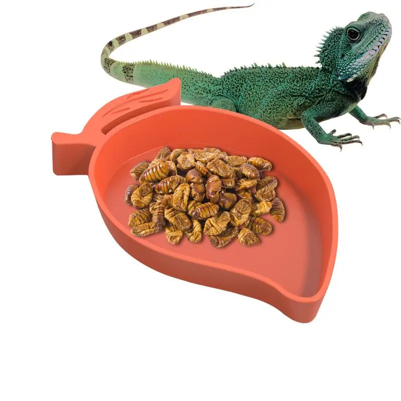 Reptile Mango Shape Dish Reptile Food Water Bowl Tortoise Habitat Accessories Water Plate For Turtle Lizards Hamsters Snakes