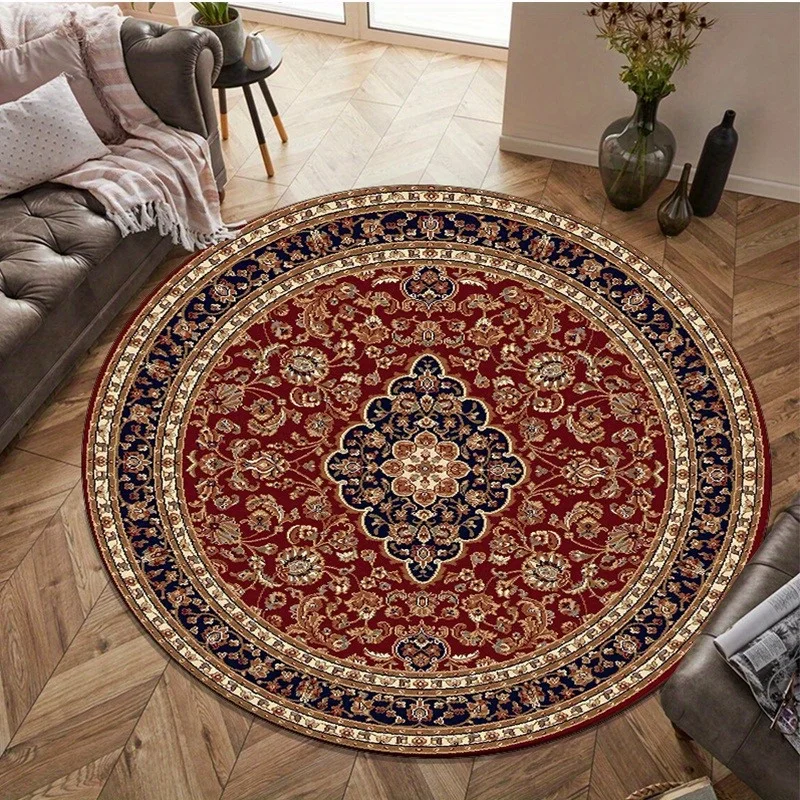 

Круглый ковер с мандалой, декоративный ковер, подходит для спальни, гостиной, рождественского декора, универсальный, для офисного кресла.