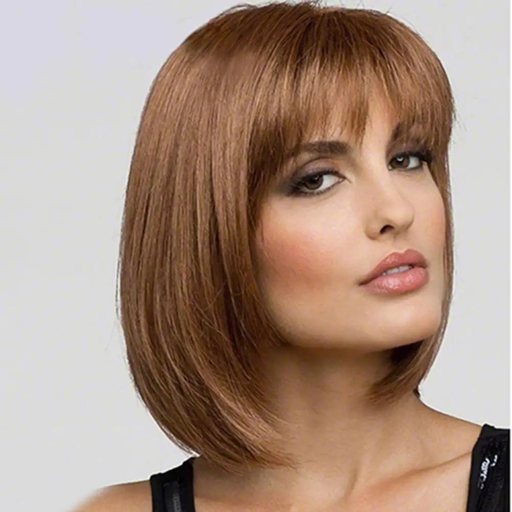 

Universal Short Wigs Breathable Realistic Women Wig Bob Wigs Short Straight Wig