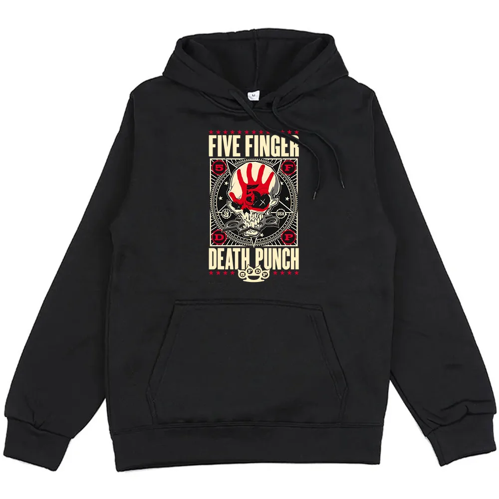 Heavy Metal Band 5FDP Hoodies Five Finger Death Punch Hip Hop Streetwear Unisex Winter Warm Sweatshirts Sudaderas Hombre Men Top