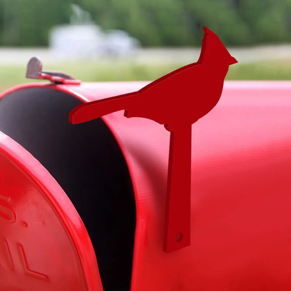 Weatherproof Bird Theme Mailbox Decor Acrylic Outdoor Yard Garden Accessory Decorative Mailbox Ornament Stack Sign