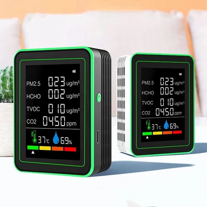 Wi-Fiと温度および湿度センサーを備えたスマートセンサー,CO2,Tvoc,Hcho,PM2.5を備えた多機能デバイス