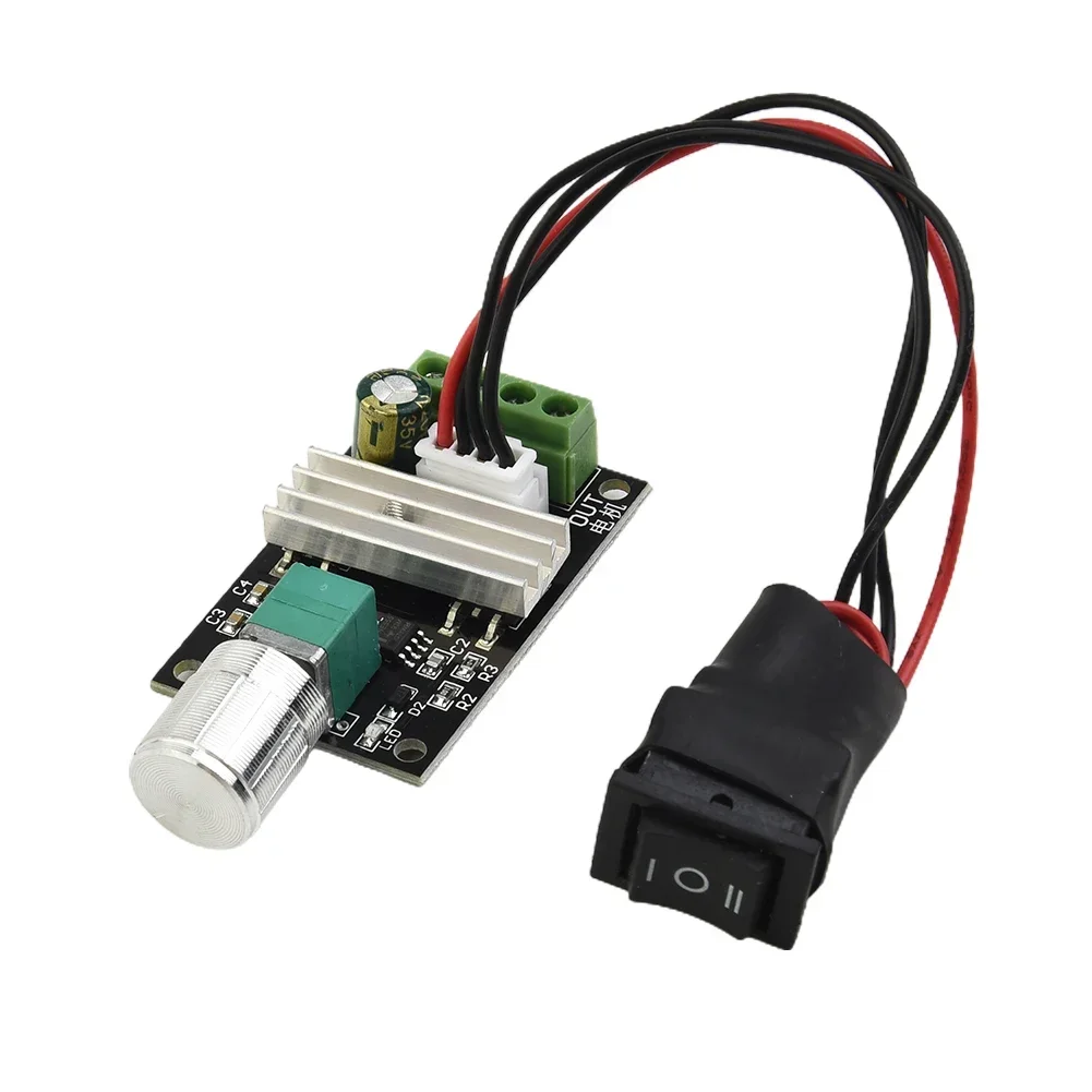 

1pc DC Motor Speed Controller PWM Motor Regulator Speed Controller 6V 12V 24V 28V DC 3A Switch Adjuatable Tool Parts
