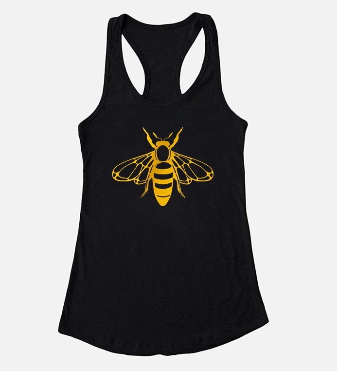 

Bee Graphic Tank Top for Women The Bees Tank Top Graphic Women Art Gift for Her Boho Casual Tops Black M