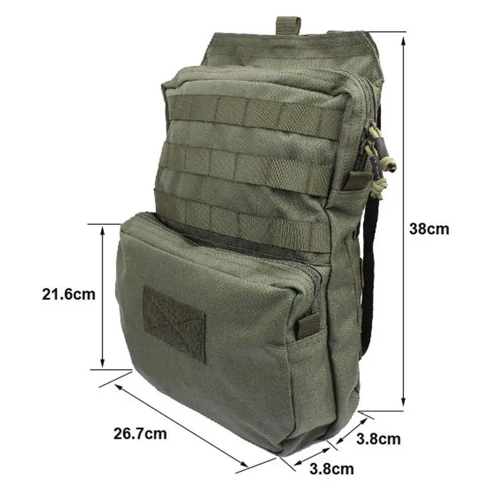 Imagem -02 - Hidratação Tático Mochila 3l Água Bolsa para Bicicleta Caminhadas e Escalada Exército Verde