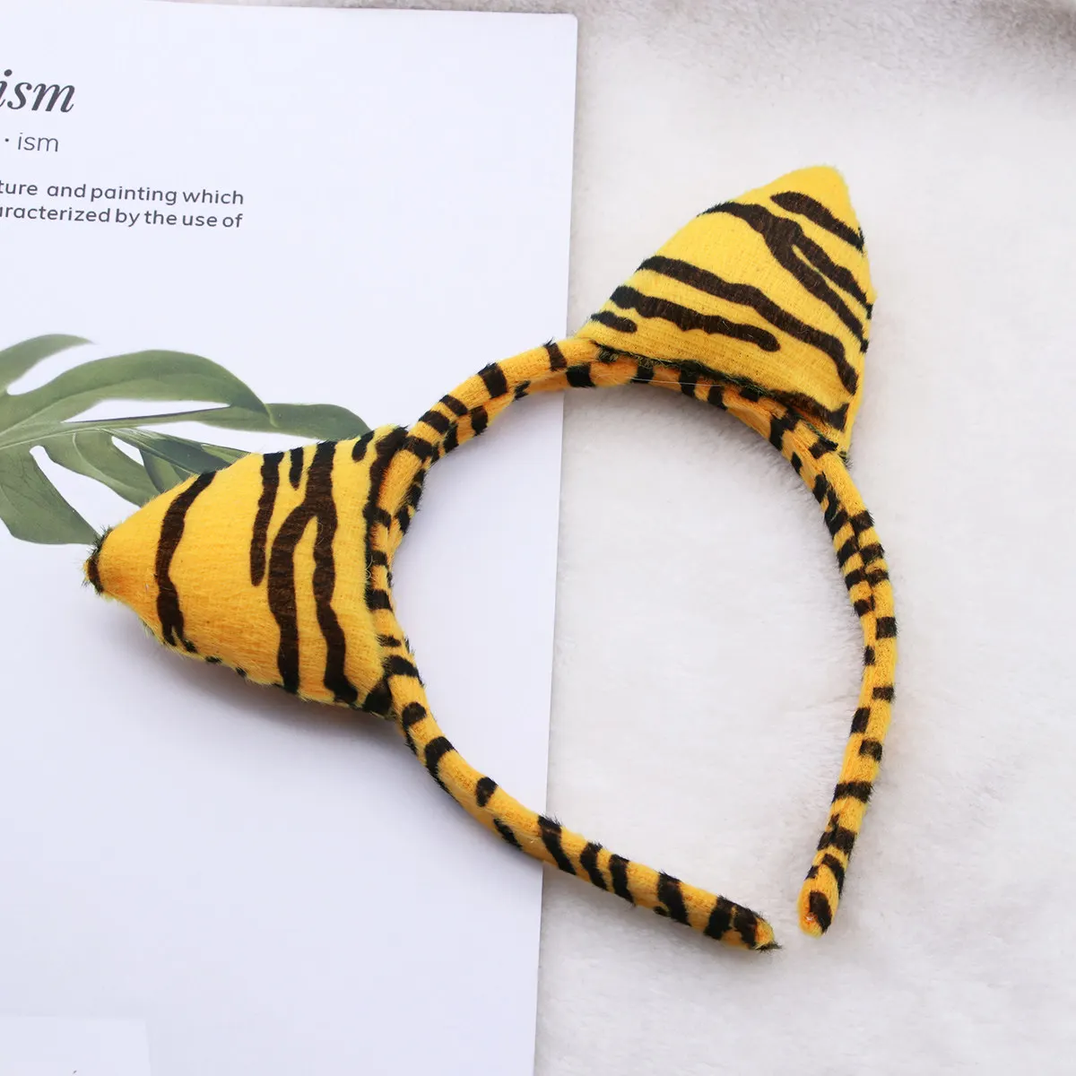

1 Unit Tiger Headband Cute Animal Ears for Men Women Party Costume Cosplay Event Fancy Dress Up Photo Prop Accessory