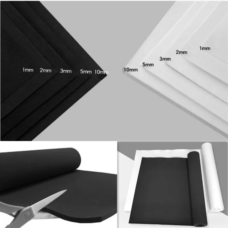 1 Meter Eva Foam Sheets Sound-Absorbing Noise Spone Foam Craft single-sided adhesive Eva Sheets Handmade Model Making Material