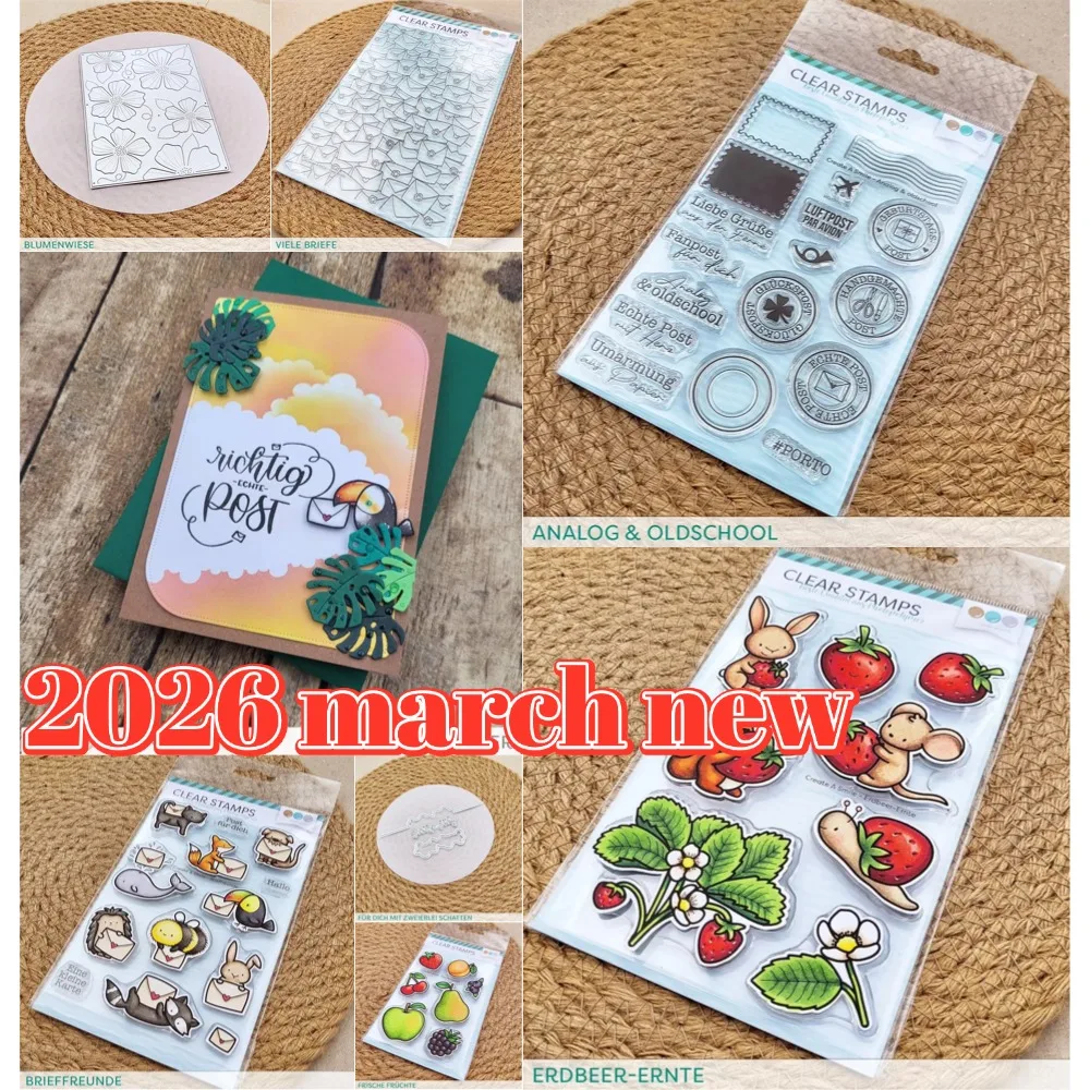 Fresh Fruit Stamps 2026 Neue Metall-Stanzformen für DIY Scrapbooking, Basteln, Fotoalbum-Vorlage, handgefertigte Dekoration