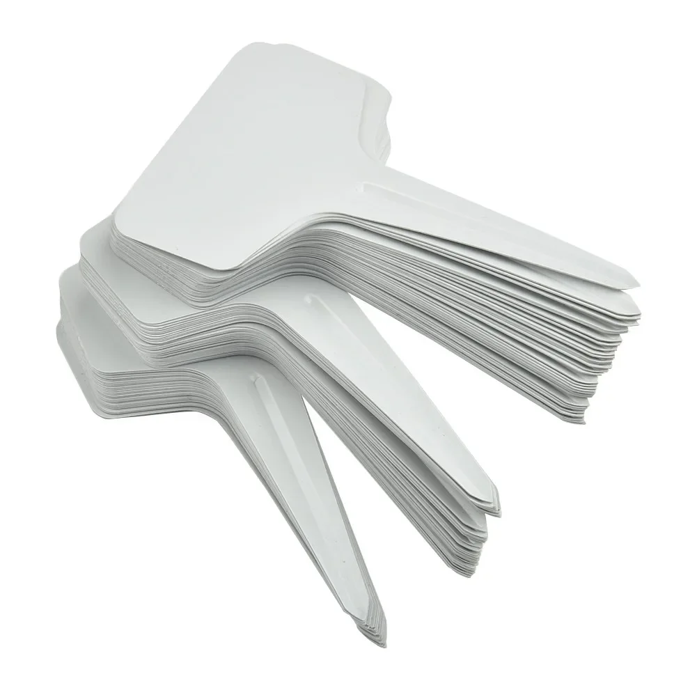 100PCS/set Garden Label Gardening Plant Classification Sorting Sign Tag Ticket Plastic Writing Plate Board Plug In Card New