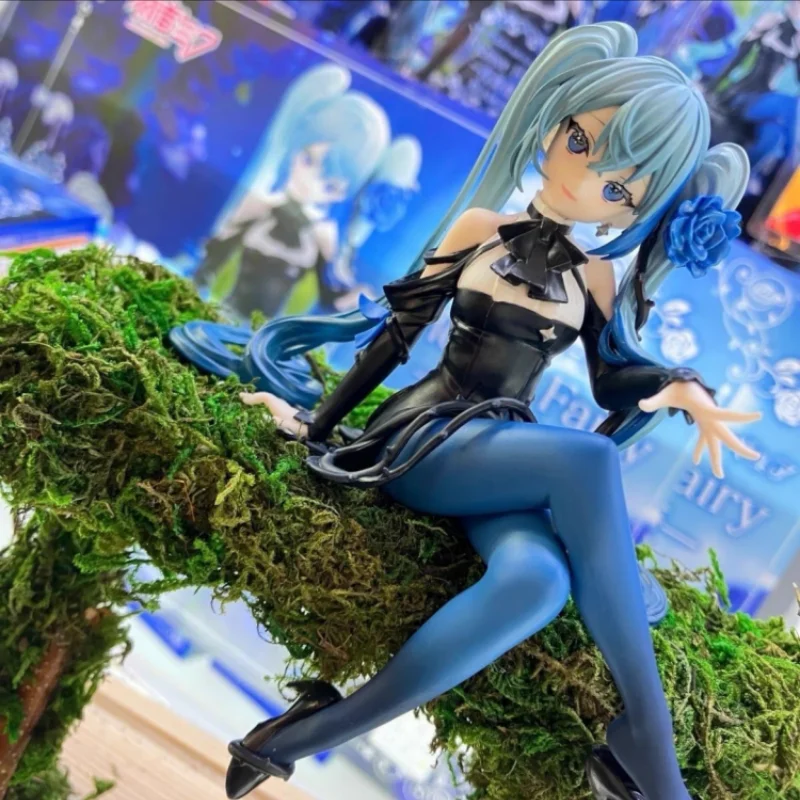 Original Furyu Vocaloid Hatsune Miku bleu Rose figurine fleur fée Anime Figure Collection modèle décoration ornements jouet