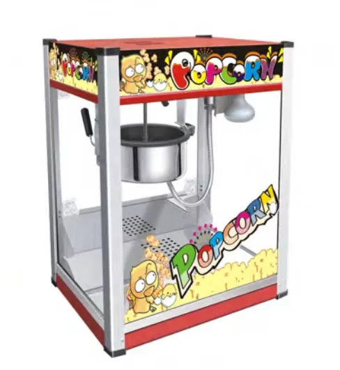 Simpsons-Style Vibrant Red/Silver Commercial Popcorn Machine for Themed Parties Carnivals Family Events Bakeries