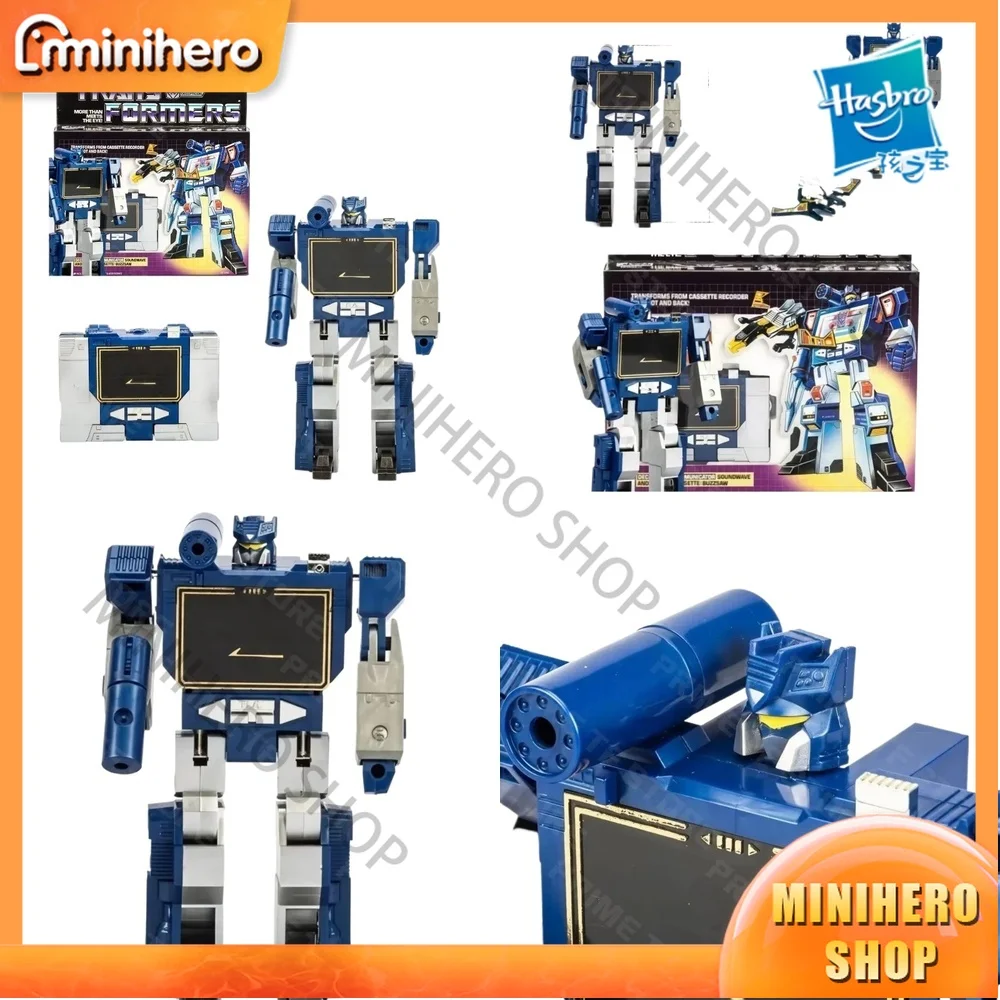 

In Stock Original Hasbro Transformers G1 Animated 1984 Soundwave & Condor Cassette Figure Articulated Super Action Figure