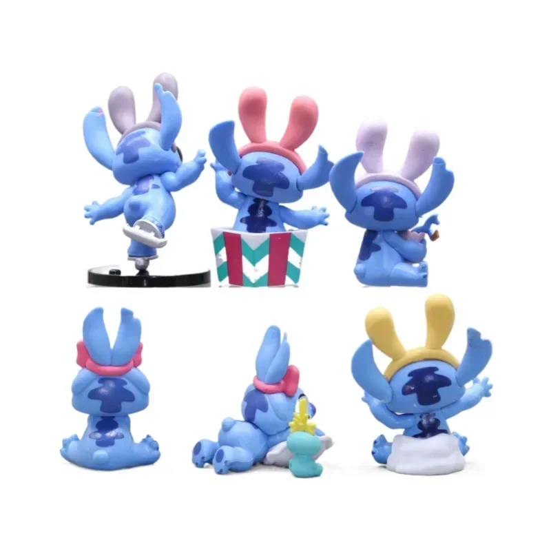 6 stks/partij Disney anime Lilo & Stitch Action figure speelgoed standbeeld collectie desktop model woondecoratie kinderen verjaardagscadeau