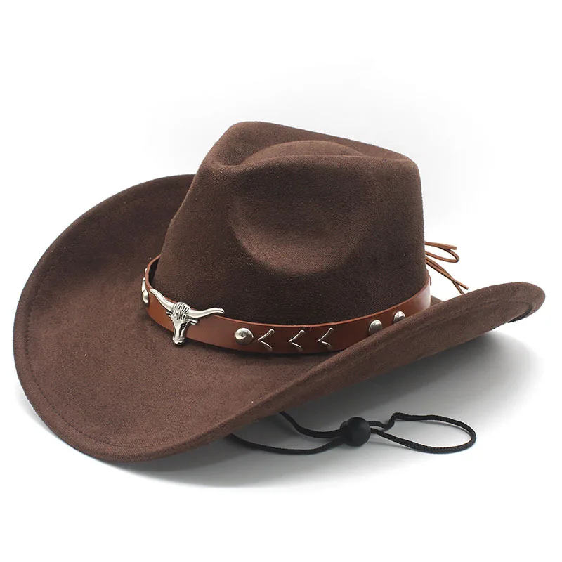 

Широкополая ковбойская шляпа-федора из замши с кожаным ремнем, ветрозащитная, с веревкой, для женщин, весна-осень