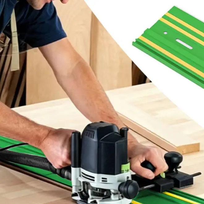 400mm Track Saw Guide Rail Aluminum Extruded Guided Rails For Circular Saw Track Woodworking Straight Edge Track Saw Rail