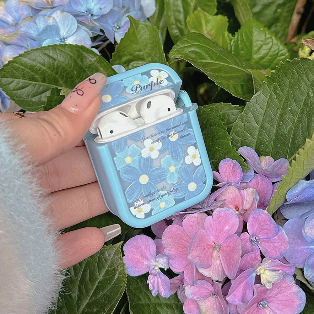 Oil Painting Flower Daisy Petal Earphone Case For Apple Airpods Pro Square Silicone Cover For AirPod 2 1 3 Protective Box Shell