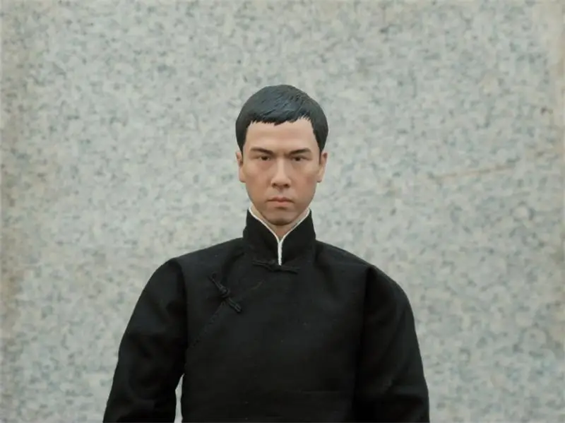 

For Sale 1/6th Male Chinese Kung Fu Ip Man Wing Chun Donnie Yen Head Sculpture Model For 12inch Doll Action Collectable