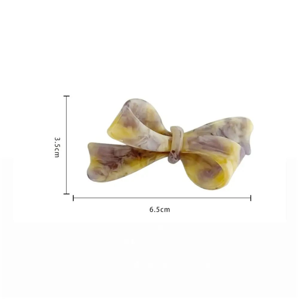 1PC Sweet 3D Acetic Acid Butterfly Knot One-word Hair Clip Bowknot Colorful Duckbill Clip For Women Girl Hair Accessories