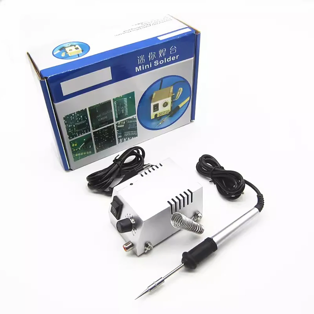 220V Mini Soldering Station 50-450℃ Temperature Adjustable Soldering Iron Handheld Jewelry Engraving Wax Mold Soldering Tool