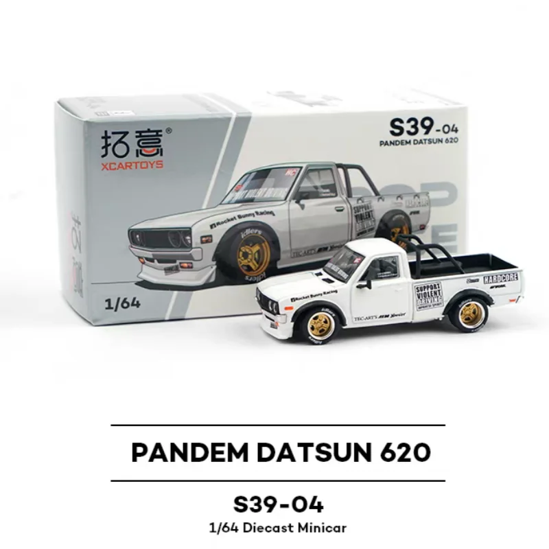 Spot Poprace Alloy 1/64 Nissan Datsun Pandem Datsun 620 White Pickup Truck Model Drift Racing Model/Gt-R V8 Model Boy Gift