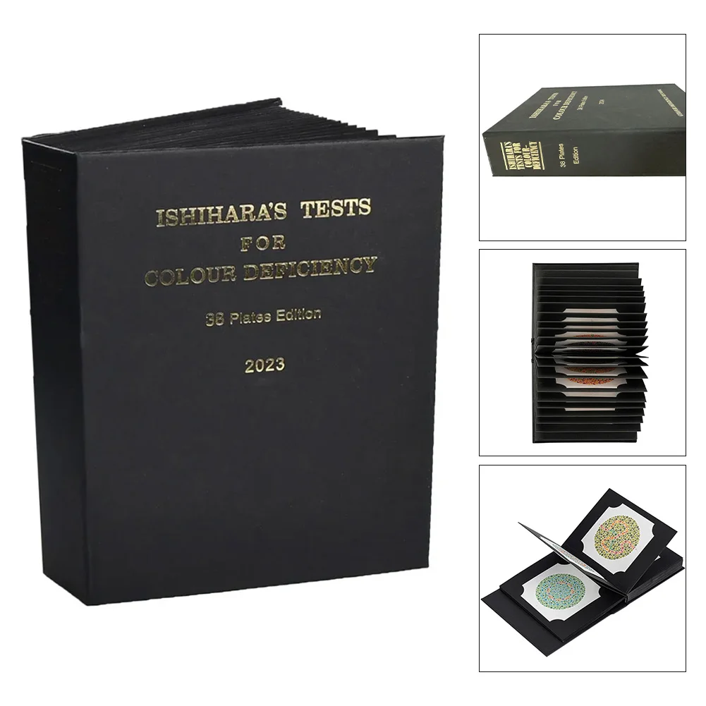 Ishihara Color Blindness Test Book 38 Plates For Optometry Screening Red Green Deficiency Detection Professional Tool