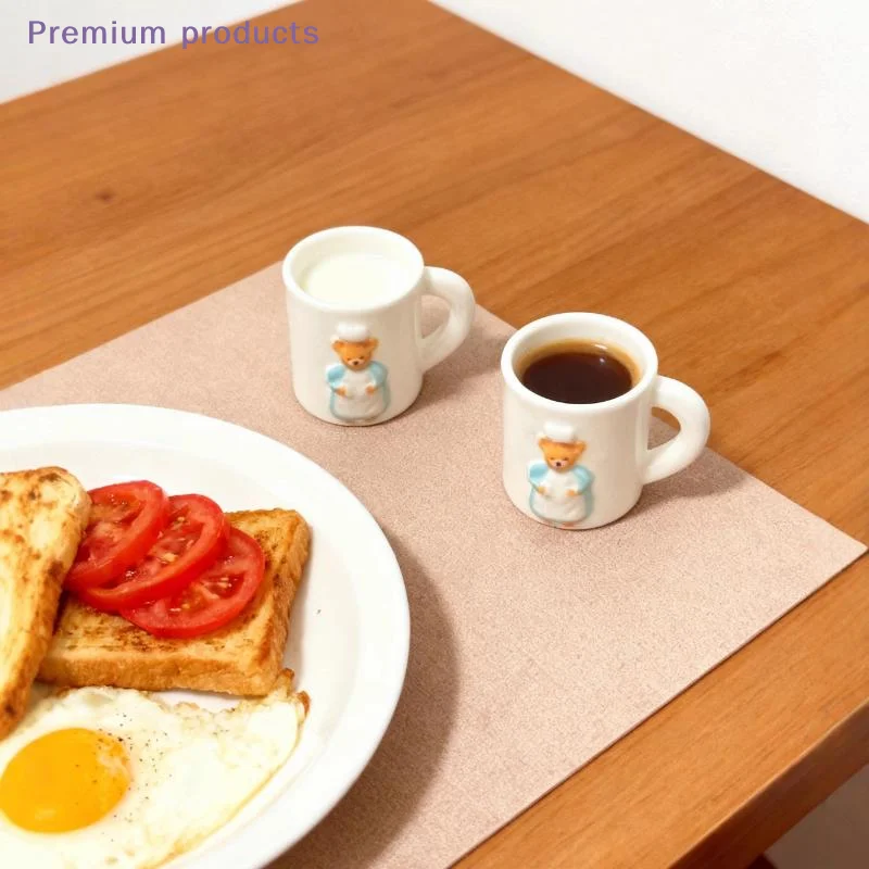 2 pezzi modello casa delle bambole decorazione della scena della casa bambole in miniatura casa delle bambole orso tazza tazze d'acqua accessori per la casa giochi di imitazione giocattoli