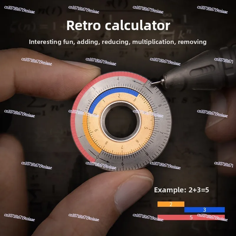 Titanium Alloy Retro Old-fashioned Logarithmic Slide Rule Tool Pendant