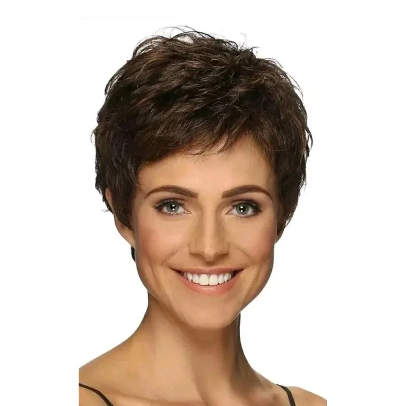 Hair New Fashion Gorgeous Women's Brown Wavy Wigs 10 In