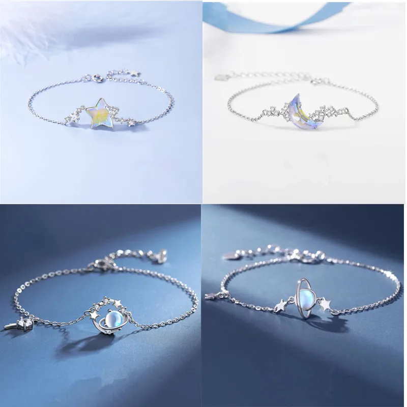 أزياء كريستال ستار القمر كوكب سحر سوار والإسورة للنساء أنيقة حزب مجوهرات هدية أساور e412 #3